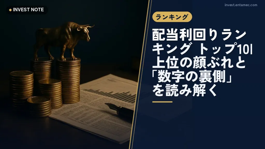 配当利回りランキング トップ10|上位の顔ぶれと「数字の裏側」を読み解く